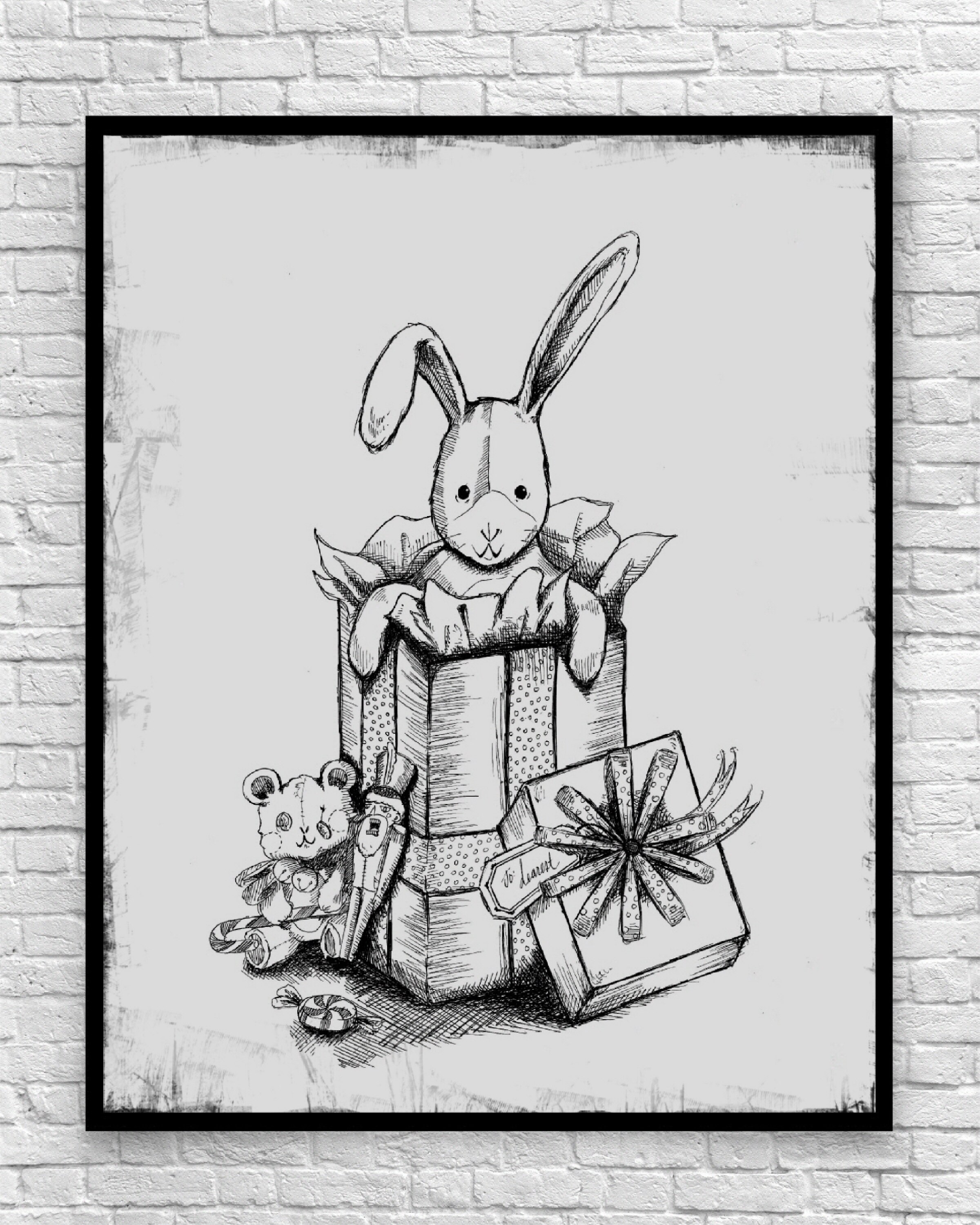 Velveteen Rabbit Wall Art Velveteen Rabbit Art Print Margery Etsy