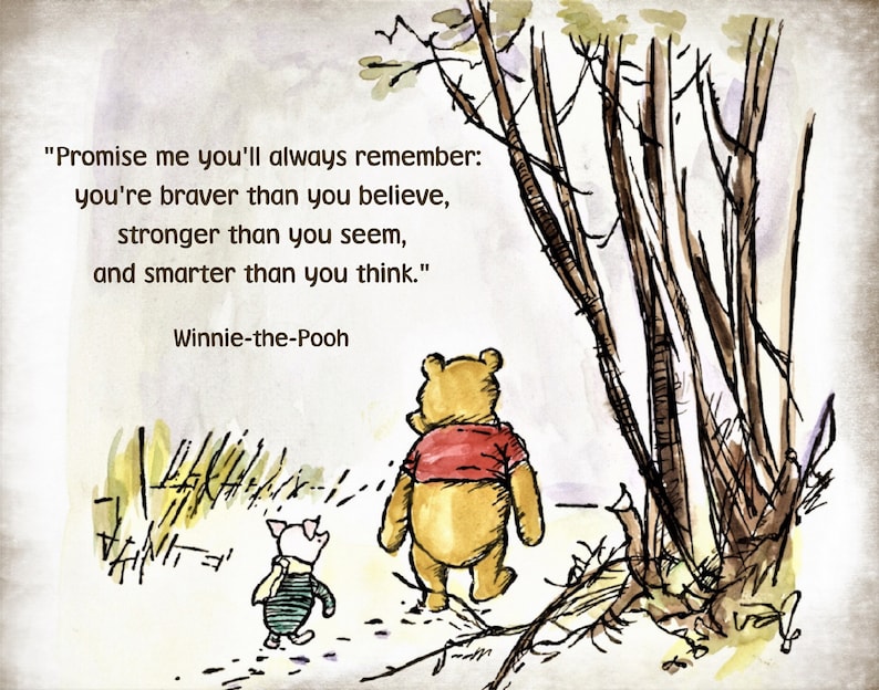 Custom Winnie the Pooh quote for Zoey image 1