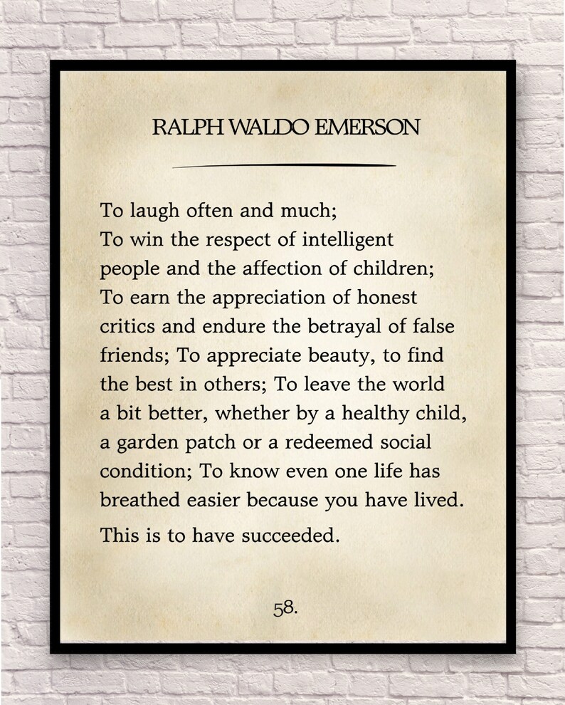 Ralph Waldo Emerson Print Ralph Waldo Emerson Quote Custom | Etsy