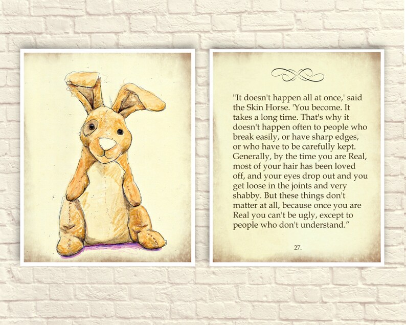 Velveteen Rabbit Wall Art Velveteen Rabbit Art Print Nursery Etsy