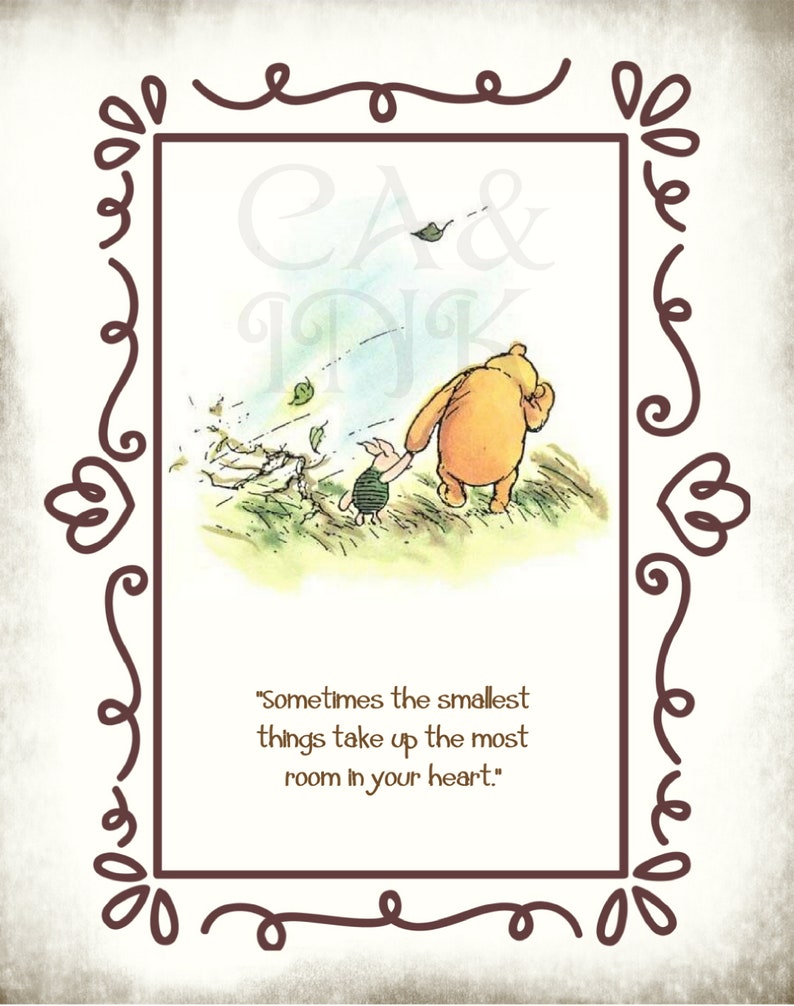Classic Winnie the Pooh Pooh Wall Art Pooh and Piglet Art Etsy
