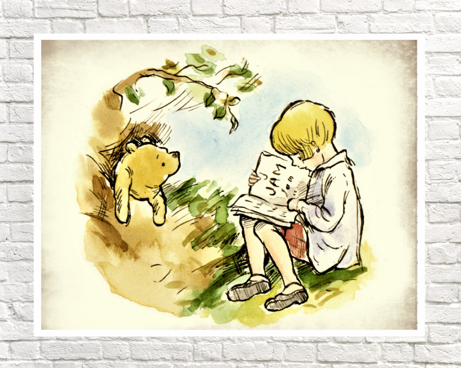 Classic Winnie the Pooh Wall Art Winnie the Pooh Art Print | Etsy