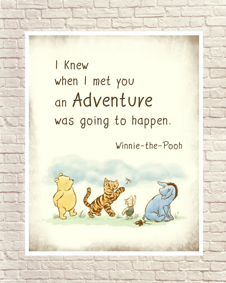 Classic Winnie the Pooh Pooh Wall Art Winnie the Pooh Art Etsy