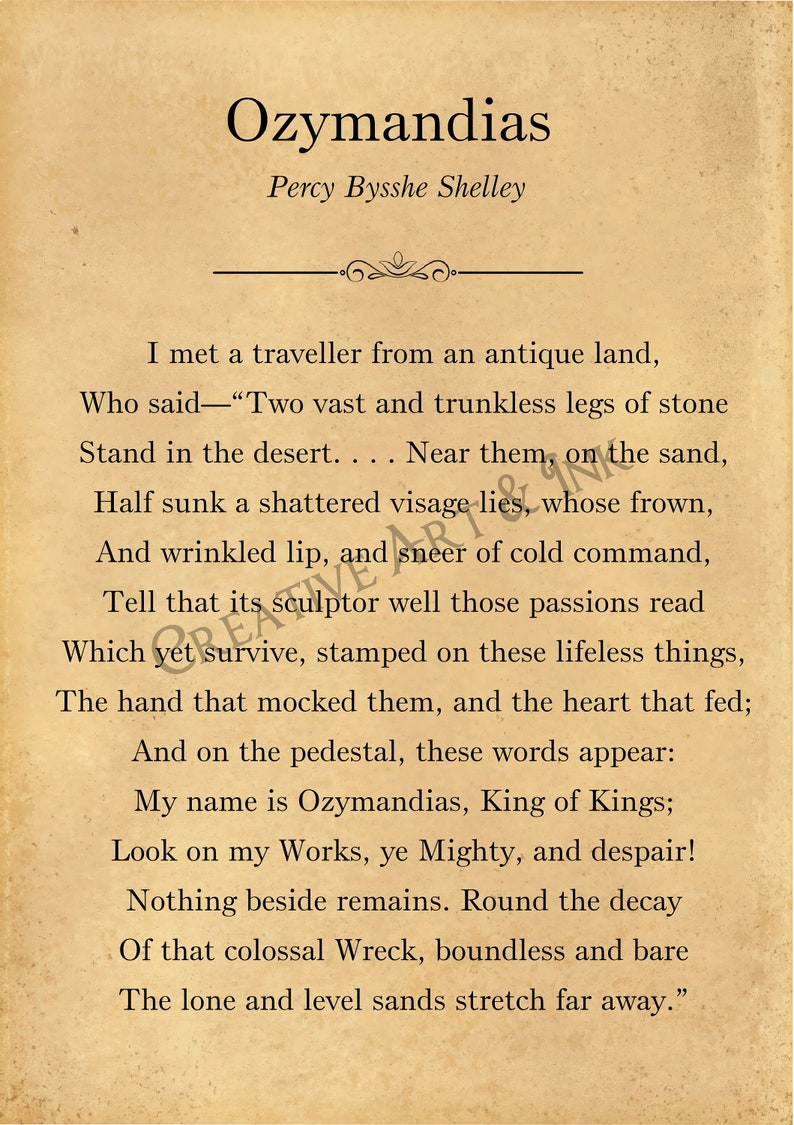 percy shelley ozymandias percy shelley ozymandias