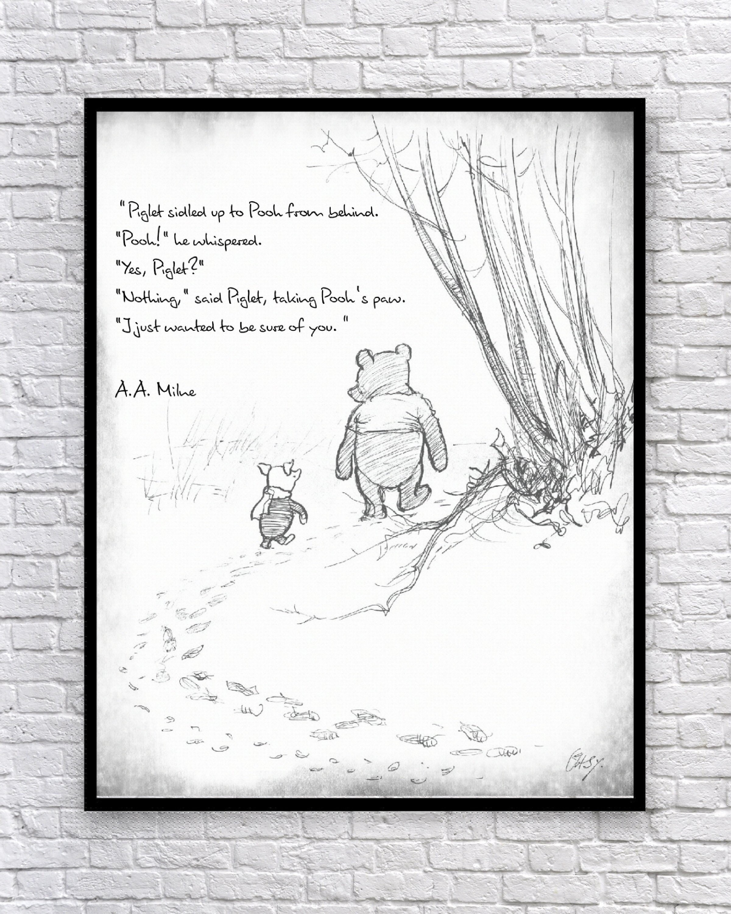 Winnie The Pooh Classic Pooh Pooh Wall Art Pooh And Piglet Etsy