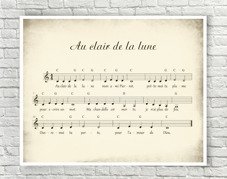 Classic Sheet Music Art Sheet Music Art Print Sheet Music | Etsy