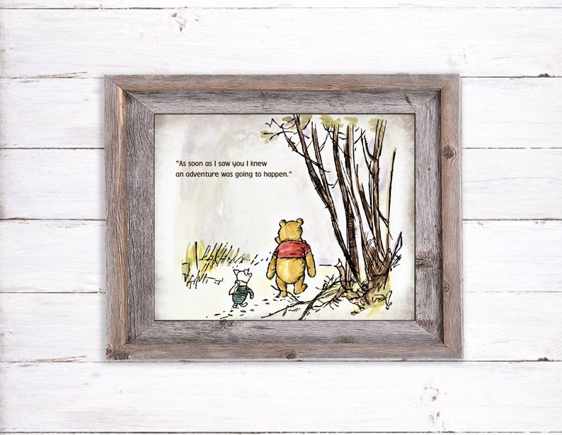 Classic Winnie the Pooh Pooh Wall Art Winnie the Pooh Art Etsy UK