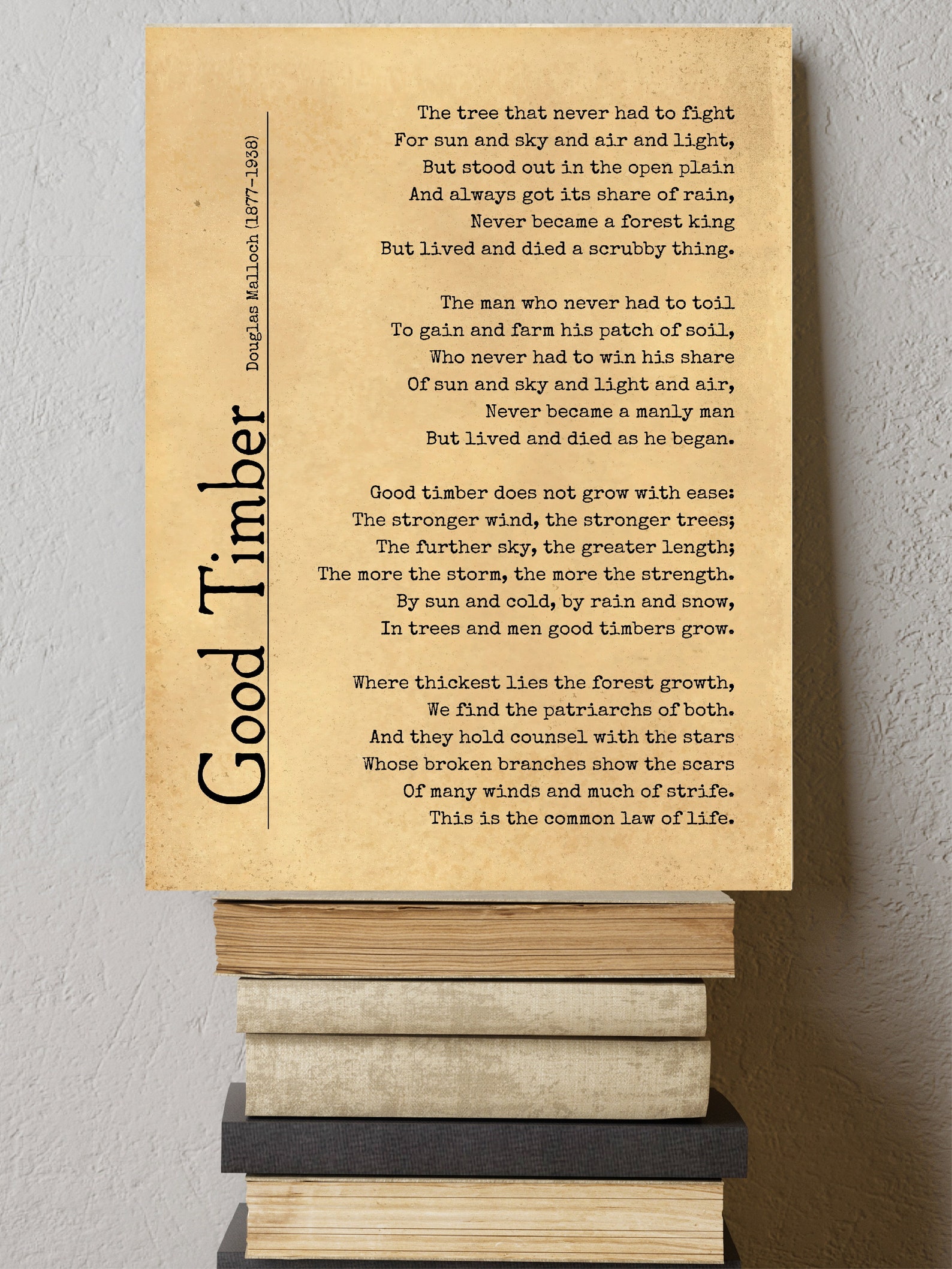 Good Timber Poem Good Timber Gift Poetry Art Print Poetry | Etsy
