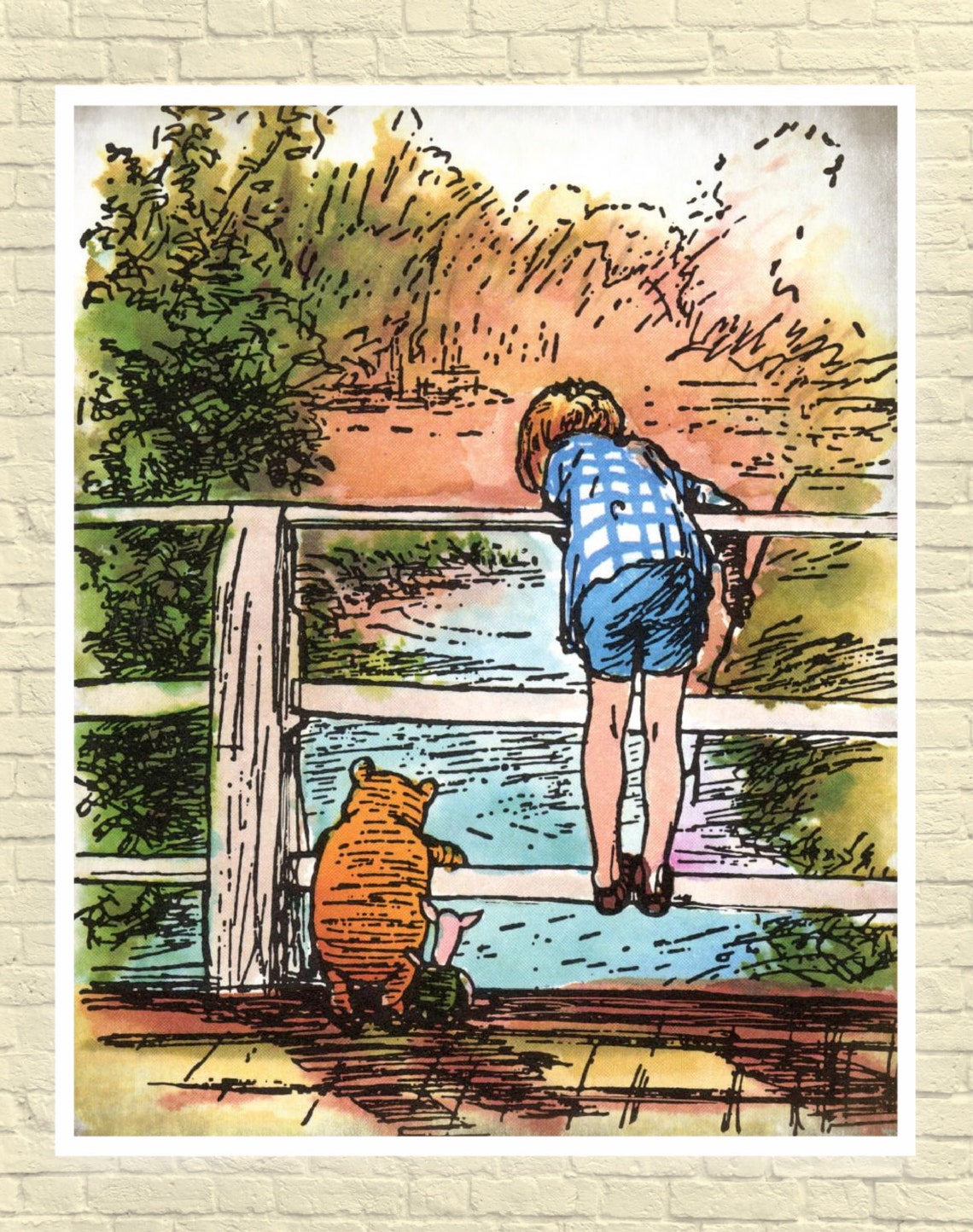 Classic Winnie The Pooh Wall Art Winnie the Pooh Art Print | Etsy