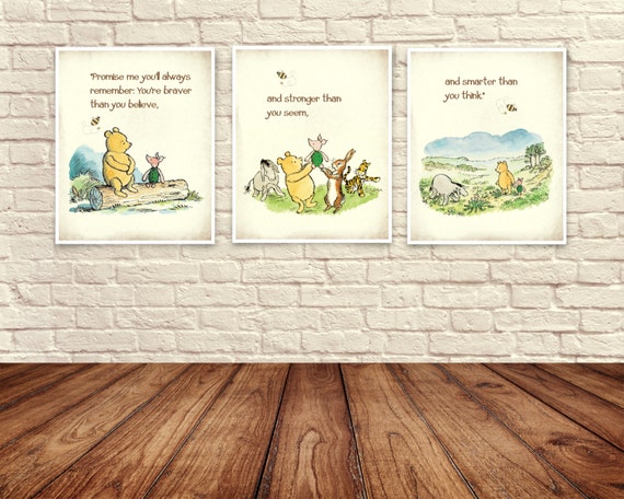 Classic Winnie the Pooh Wall Art Winnie the Pooh Prints Pooh | Etsy UK