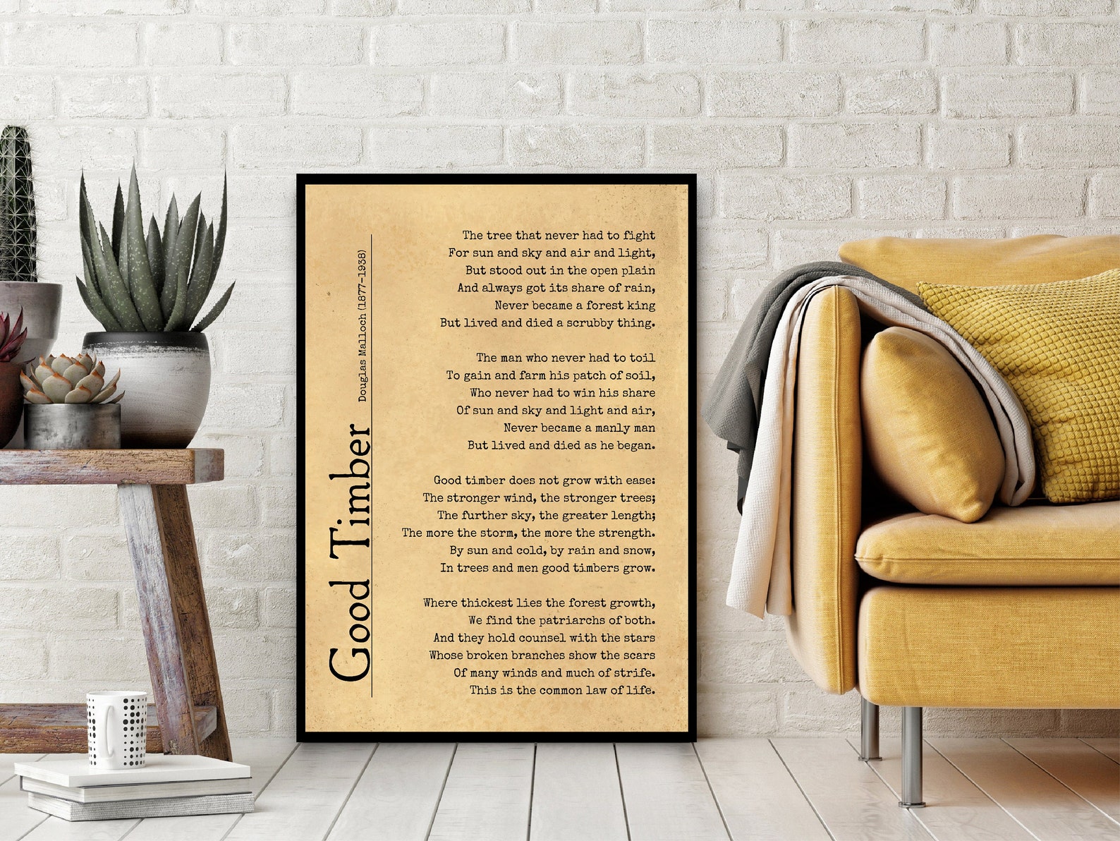 Good Timber Poem Good Timber Gift Poetry Art Print Poetry | Etsy