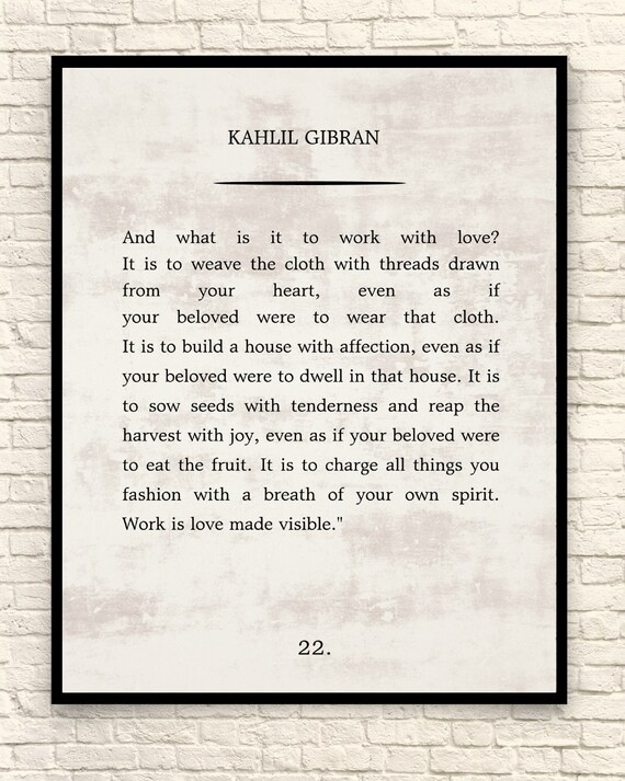 Kahlil Gibran Print Kahlil Gibran Quote Custom Art Print Etsy
