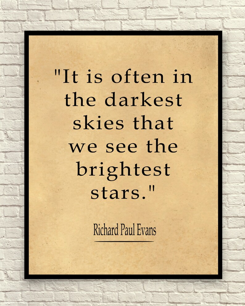 Wall Art Art Print Quote Art Print Richard Paul Evans Etsy