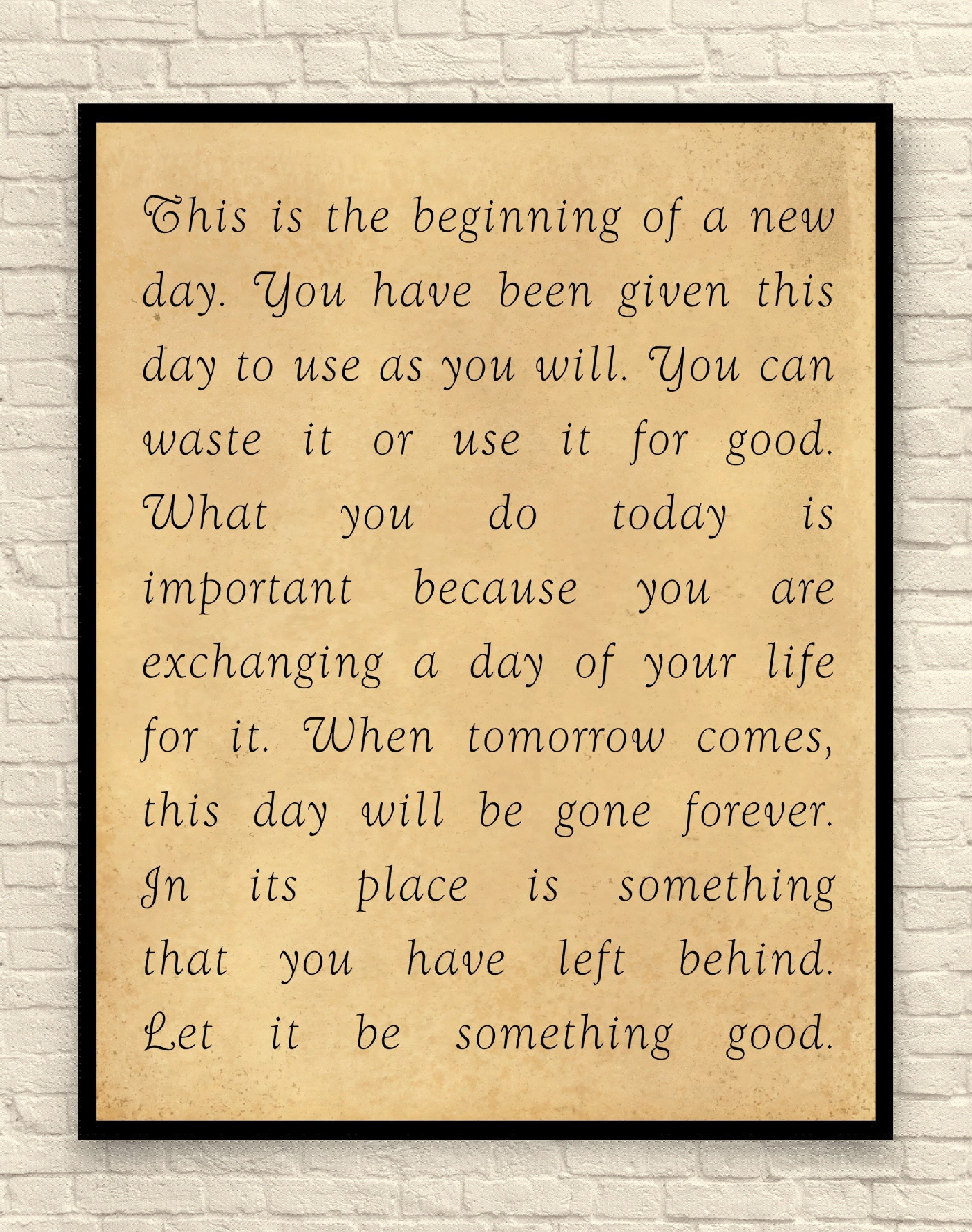 This Is The Beginning Of A New Day Custom Quote This Is The Beginning Of A New Day Art Print | Etsy Singapore