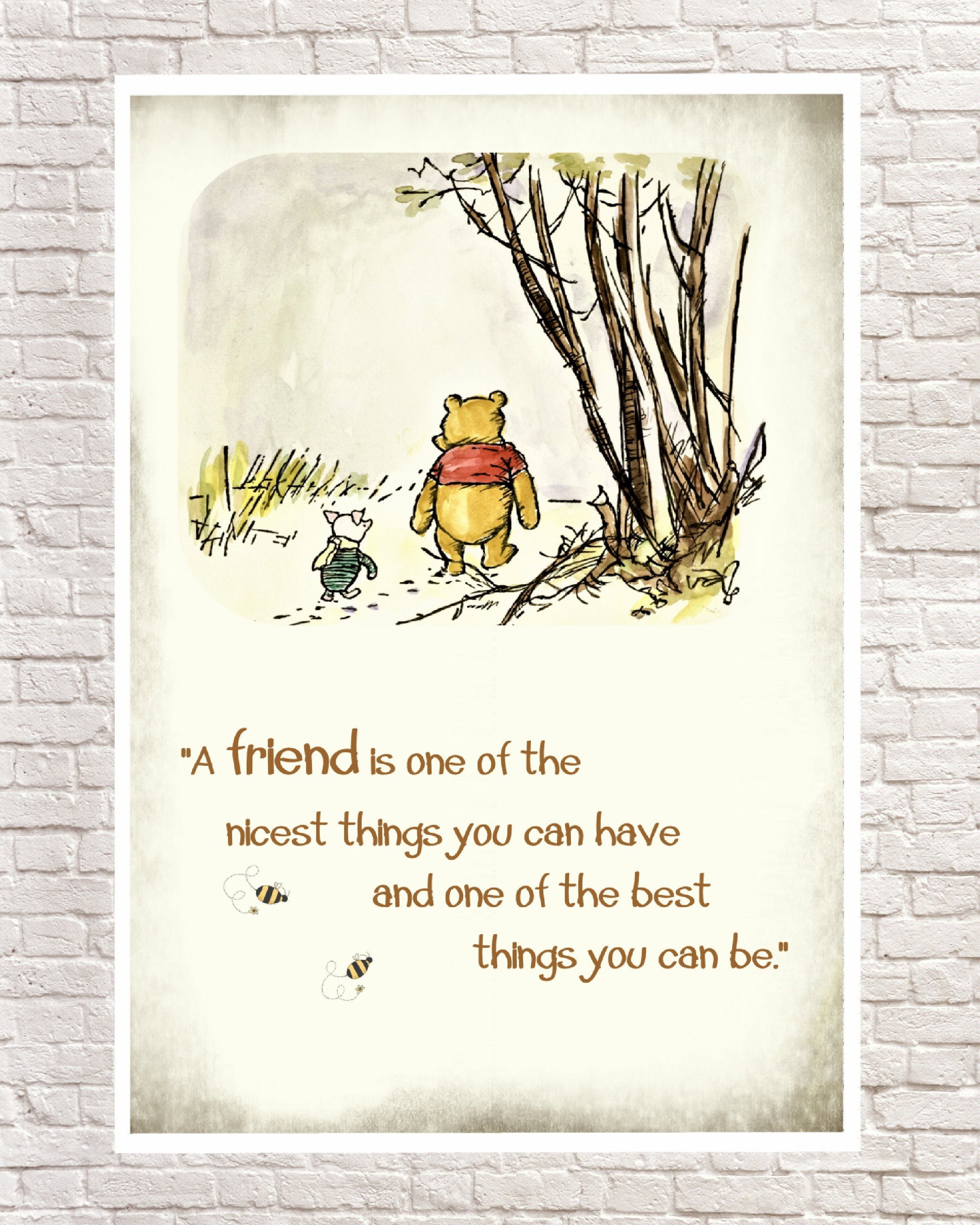 Winnie The Pooh Print Classic Pooh Pooh Wall Art Pooh Art | Etsy Hong Kong
