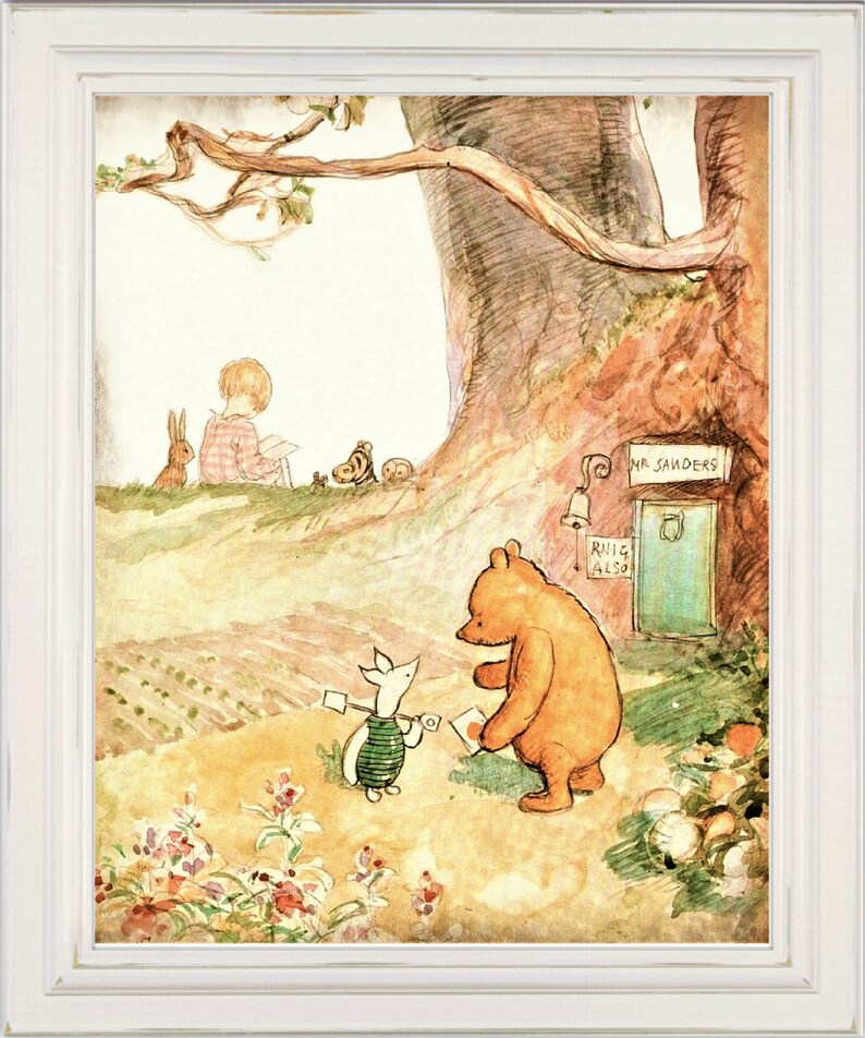 Classic Winnie the Pooh Wall Art Art Print Set 100 Acre Etsy