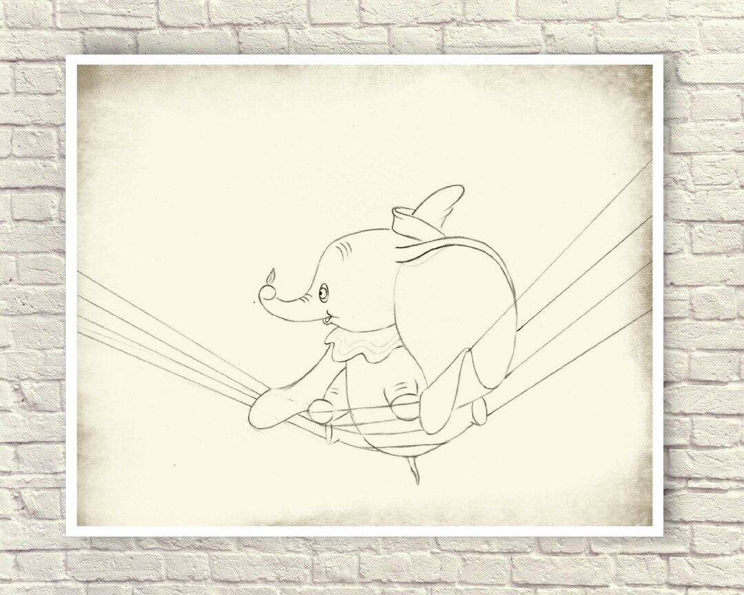 Dumbo Dumbo Wall Art Dumbo Art Prints Vintage Dumbo Prints Etsy