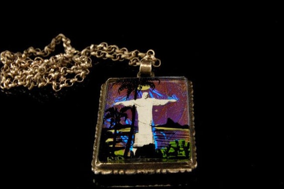 old art deco brazilian jesus reverse 900 sterling… - image 4
