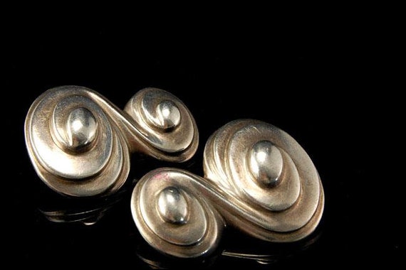 Vintage Holman signed sterling silver modernist e… - image 1