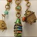 Antique Chinese Coral Turquoise Enamel Fish Rickshaw Gilt Brooch Charms ...