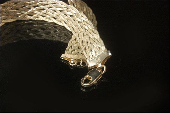 vintage modernist italian braided 925 sterling co… - image 5