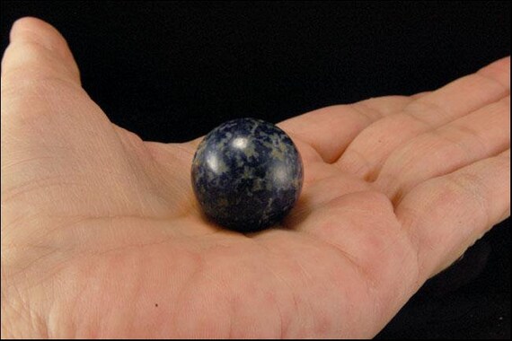 large antique chinese natural dark blue lapis bea… - image 3