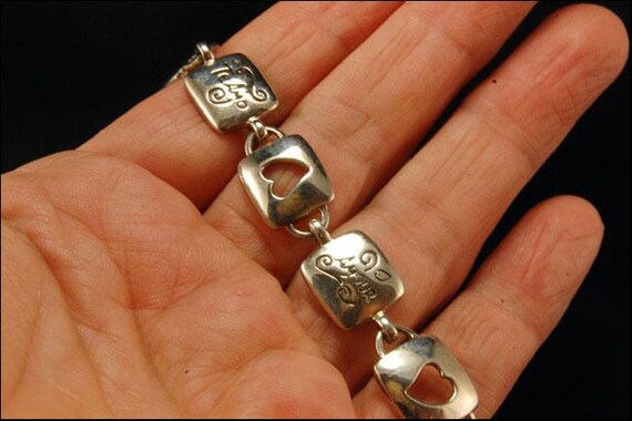 vintage modern style love heart sterling silver l… - image 5