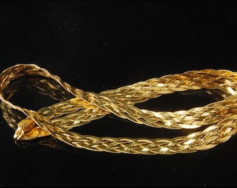 vintage ITALIAN JCM 925 sterling  gold wash  chain necklace