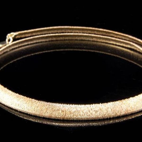 Vintage Italian Milor 925 Sterling Silver Gilt Choker Necklace