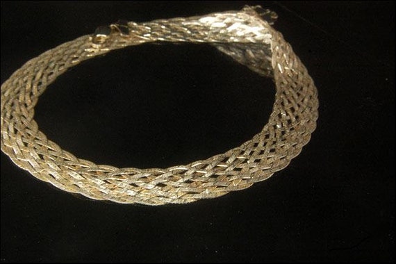 vintage modernist italian braided 925 sterling co… - image 2