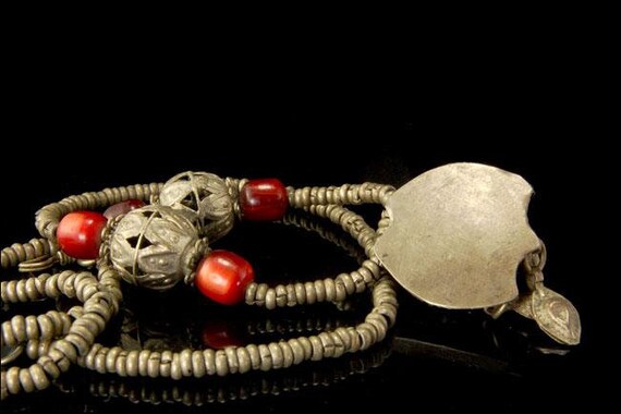 old Tibetan carnelian cabochon glass beads glass … - image 4