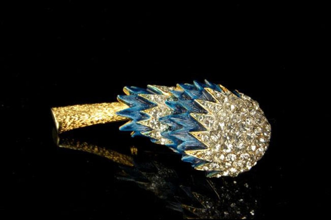 Broche épingle Vintage Castlecliff Avec Strass Ton Or - Très Rare Et élégante