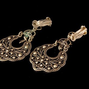 Vintage 925 Sterling Filigree Dangle Earrings