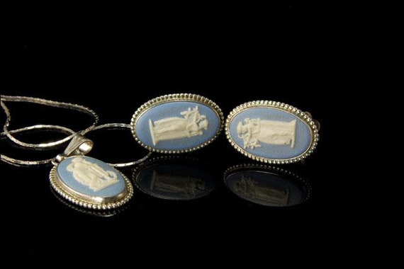 ウェッジウッド カメオ ブローチ イヤリング セット まとめ  WEDG WOOD ウェッジウッド アクセサリー ジャスパーブローチ