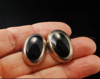 ヴィンテージ メキシコ タスコ TR-18 JLAM カボション オニキス 925