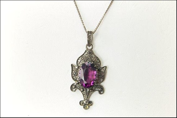 Sterling Silver Filigree Amethyst Pendants Sterling Silver Filigree Amethyst Pendants