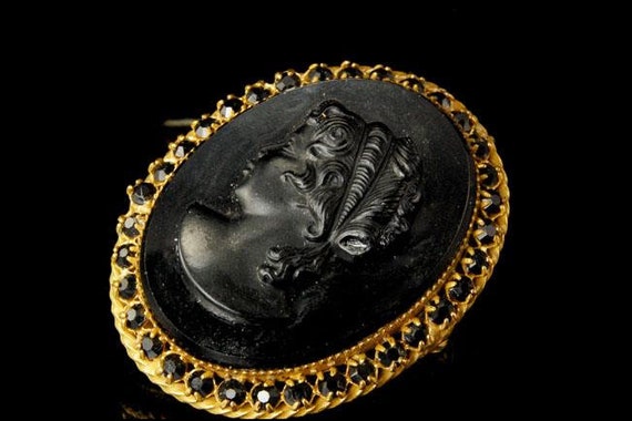Vintage Victorian Style Original by Robert Girl Cameo Onyx Pin Brooch Pendant Etsy Canada