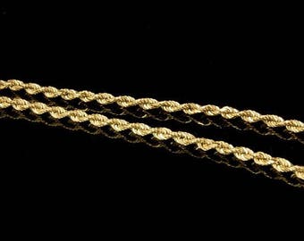 Vintage Italienisches 14k Gelbgold Twist Kettenarmband