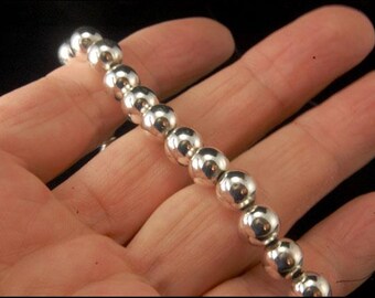 ヴィンテージ スターリングシルバー 7mm ビーズブレスレット - Etsy 日本