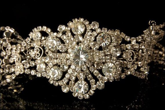 Vintage Signed Kjl Kenn Joy Lane Diamond Rhinestone Wedding  display picture 2