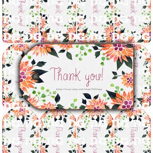 Abctract Flowers Hang tags Instant Download Printable gift tags Jewelry holders Favour tag Digital Collage Sheet