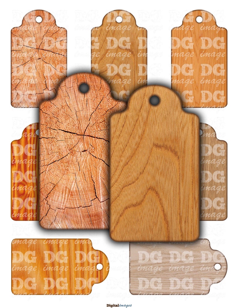 Wood Textured Printable Blank Gift Tags Hang Tags Etsy