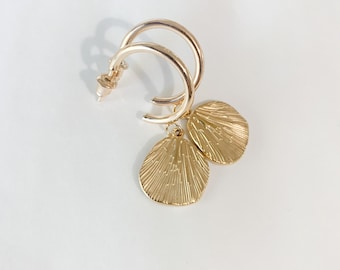 Franca Earrings, Hoops, Gold Plated Earrings, New Zealand Jewellery, NZ