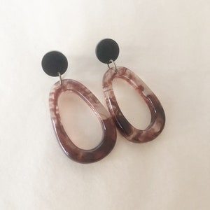 Orecchini Resin Tortoiseshell, Orecchini Dangle, Cerchi, Orecchini Statement, New .ealande Made, Foundry And Co