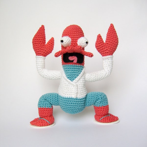 MODELE Zoidberg de Futurama, amigurumi au crochet - EN -