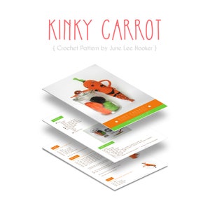 Crochet PATTERN for Kinky Carrot the cute and sassy amigurumi carrot EN image 4