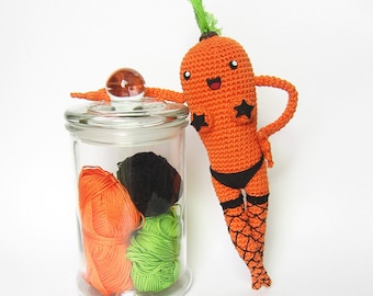 Crochet PATTERN for Kinky Carrot the cute and sassy amigurumi carrot - EN -