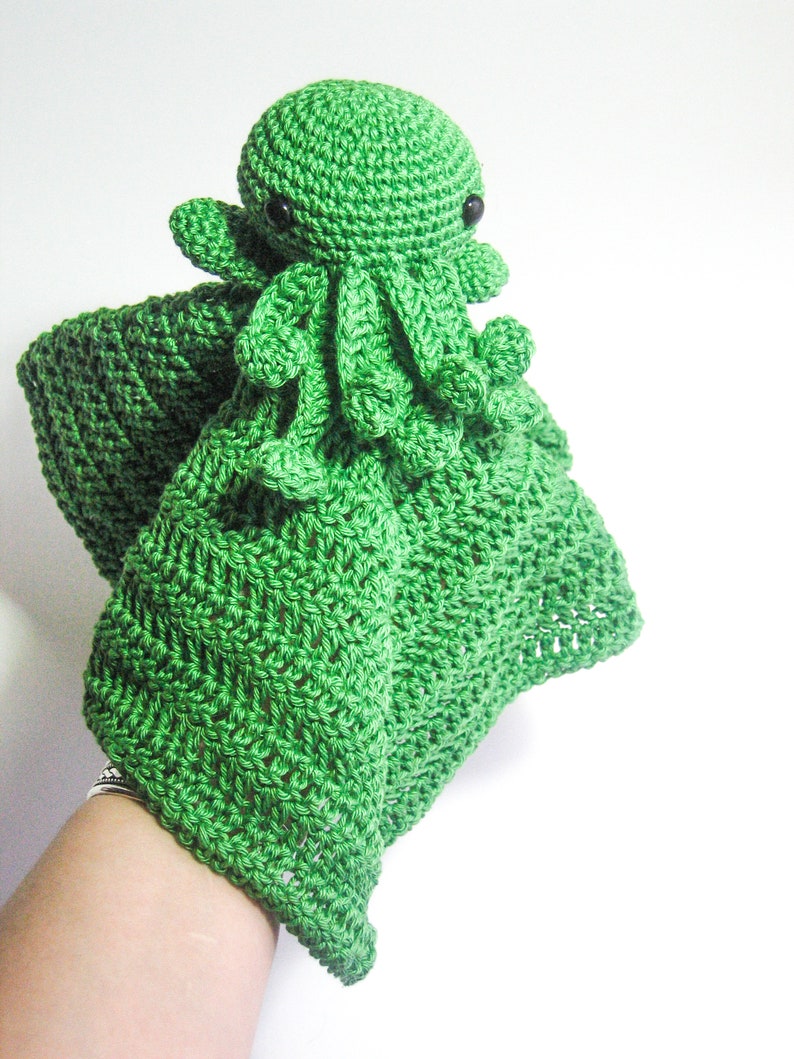 Crochet PATTERN for Cthulhu Octopus Lovey amigurumi EN image 2