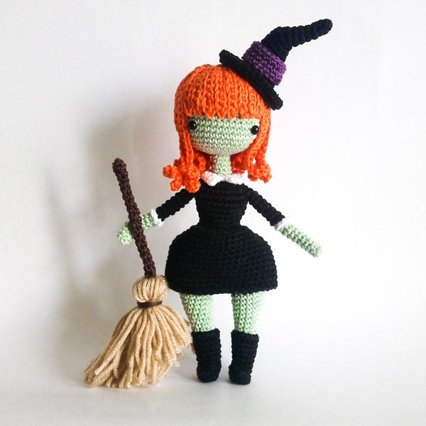 Crochet PATTERN for  Leanne the Little Witch Doll amigurumi -EN -