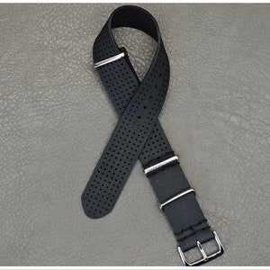 VENTED Rubber Divers Scuba Army Military style Watch Strap 18 - 24mm Lug width